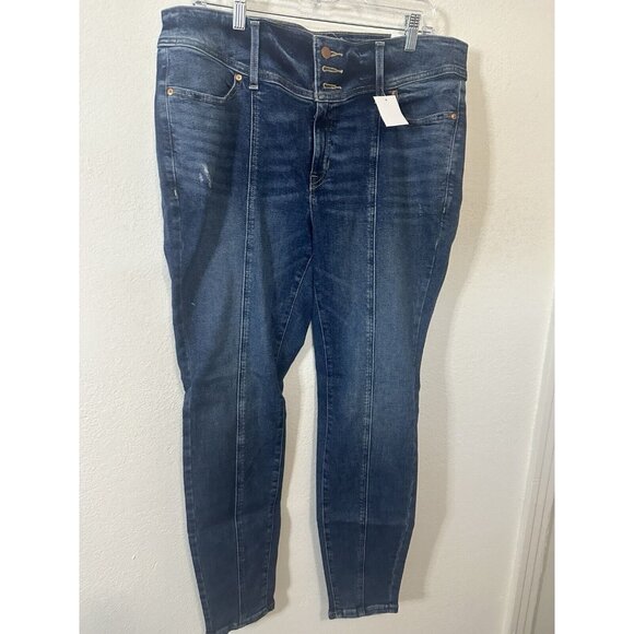 Lane Bryant High Rise Blue Denim Jeggings Size 16 - Picture 1 of 12